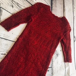 Girls red sweater dress